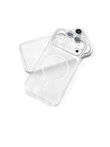 磁吸式超薄磨砂透明手机壳，兼容苹果 17、17 Pro、17 Pro Max、16 Pro Max、16 Pro、16、11、12、13、14、15、12 Pro Max、13 Pro Max、14 Pro Max、15 Pro Max - 磨砂透明 - 查看 1