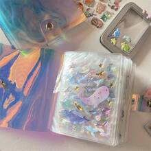 Sổ đựng sticker hai mặt cố định 4 inch bằng nhựa PVC in laser, 32 ngăn đựng ảnh và thẻ. - A - Xem 3