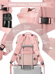 Ba lô mở rộng, ba lô đa chức năng, ba lô du lịch đựng laptop 17.3 inch dành cho nam và nữ, ba lô xách tay 40L đạt tiêu chuẩn hàng không, ba lô hành lý cỡ lớn có thể mở rộng. - Nhiều màu - Xem 7