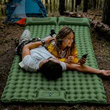 190cm*120cm*5cm Automatic Double Inflatable Camping Mattress. Double Inflatable Camping Mattress, Ideal For Camping, Fishing, Traveling And Other Occasions - Waterproof. - 綠色 - 查看 1
