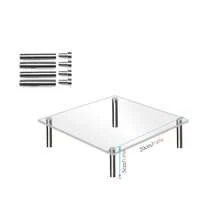 1个方形亚克力展示架，蛋糕桌面展示架，杯子展示架，多层组合展示架，可拆卸易携，装饰配件 - 彩色 - 查看 14