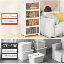 Storage Boxes With Lid - 23L*4 Tier Plastic Storage Box With Lid Stackable Boxes With Wheels Storage Drawers With Front Door Plastic Box For Home And Office White 4 Packsgtt - White - View 4