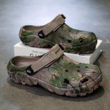 Men's Casual Slip-On Sandals, Non-Slip Beach Mules, Summer - Khaki - View 12