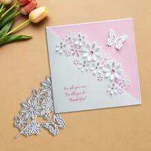 1pc Creative Lace Flower, Butterfly Metal Cutting Die, Suitable For DIY Scrapbooking, Embossing, Handmade Card Making, Gift Card Crafting - A - View 6