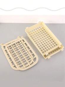 シンプルな二層式折りたたみデスクトップラック、ランダムカラーの収納棚 - デスクトップ - チェックする 9