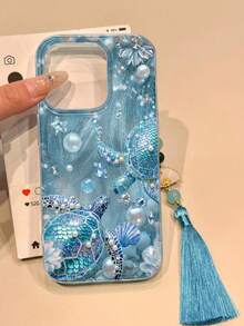 羽毛雪纺E款蓝色梦幻海龟珍珠彩绘，搭配彩色珠子，白色梅花扇形流苏吊坠小饰品，兼容 14、14 Pro、14 Pro Max夏季3D手机壳，13、13 Pro、13 Pro Max卡通款，11、11 Pro Max彩绘款，防摔XR卡通款，7/8 GES2手机壳，兼容 15、15 Pro、15 Pro Max、16、16 Pro、16 Pro Max系列，S23、S24、A04、A05、A14、A12、A15、A33、A53、A32、A35、A34、13、13 Pro、14、14 Pro、15、15 Pro系列高端手机案例，国际版，非国内版 - 彩色 - 查看 7