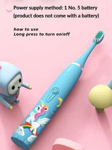 1pc Electric Toothbrush With 6pcs Replacement Brush Heads - Yellow - View 5