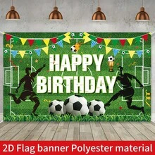 Banner de petrecere multifuncțional 2D plat - temă energică de fotbal american, potrivit pentru sărbători acasă și în grădină, fundaluri de studio și evenimente în aer liber, disponibil în diverse stiluri și dimensiuni. - 2 - Vizualizare 1
