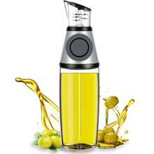 Oil Dispenser Bottle, 17oz Olive Oil Dispenser Oil Sprayer, Clear Glass Refillable Oil And Vinegar Dispenser Bottle With Measuring Scale Pump For Kitchen, Cooking, Salads, Baking Frying - View 1
