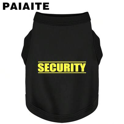 Discover Cozy Canine Wear: Soft, Lightweight, And Breathable Dog Shirt Vest With Eye-Catching Graphics(Security), Keeping Your Furry Friend Warm And Comfy!