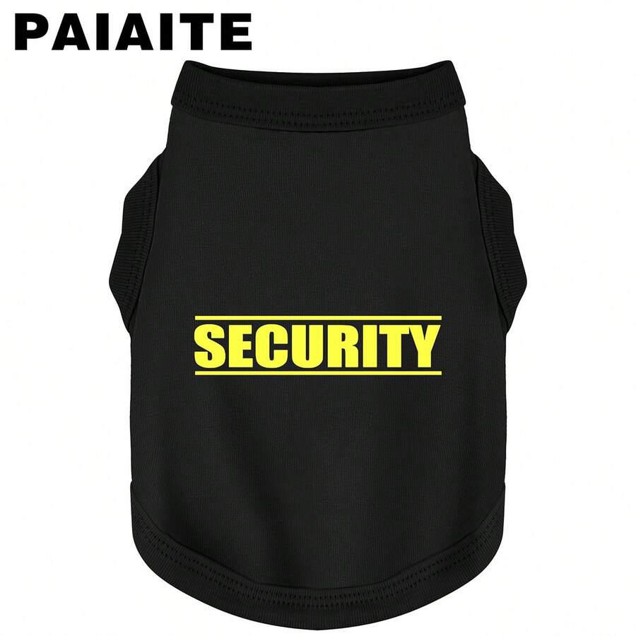 探索舒适的狗狗服装：柔软、轻便、透气的狗狗衬衫背心，带有醒目的图案（安全），让您的毛茸茸的朋友温暖舒适！ - 黑色 - 查看 1