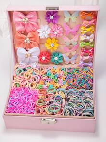 949 Stück bunte Haarspangen mit Schleifen, modische minimalistische Haarklammern, Haargummis, Haaraccessoires Set, Geschenk für Mädchen, geeignet für Alltag, Aufführungen, Partys - Verschiedenfarbig - Übersicht 3