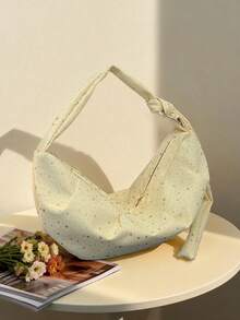 Modern stor kapacitet glittrande diamanter enkel design mångsidig pendlingsväska lätt axelväska för kvinnor - Multifärgad - Visa 8