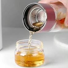 500ml Portable Glass Tea Cup With Filter - 4 Fashionable Colors - Suitable For Office, Travel And Daily Use - Multicolor - View 7