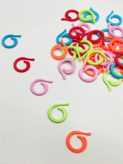 50pcs Assorted Small Stitch Markers, Row Counters, Knitting Tally Clickers, Crochet Locking Stitch Markers