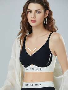 Women Sports Bra And Panty Sets - 黑色 - 查看 3