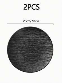 2个装塑料黑白大理石纹餐盘，商用餐饮用不易碎圆形餐盘，适用于盛放意面、牛排等高档菜肴 - 彩色 - 查看 11