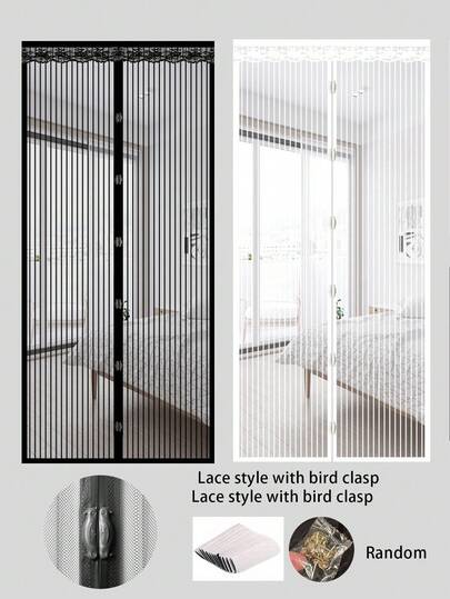 1pc Magnetic Screen Door, Magnetic Closure, Breathable, Thick Mesh, Pet Friendly, Suitable For Front Door, Sliding Door, Anti-Fly Screen, Anti-Fly Curtain, RV Accessories, Mosquito Net