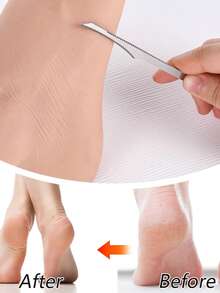 5/3/1 Pcs Stainless Steel Pedicure Scissors, Multi-Functional Reusable Callus Remover Blades, Suitable For Removing Foot Calluses, Trimming Nails, Foot Exfoliation, For Home Use, Nail Salons, Foot Spa, Foot Care Tools, Foot File - Silver - View 4