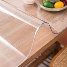 Table Cover Protector, 14 X 24 Inch Desk, 1.5mm Thick Plastic Table Cover, Transparent Desk Cover, Desk Protector Desktop, Writing Desk - Clear 1.5mm - View 1