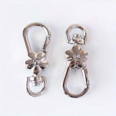 5/10个装花形扣钩，旋转钩，狗扣，非常适合DIY吊绳、珠宝金属钥匙扣、金属异形弹簧扣、可打开攀爬扣、钥匙扣包夹、狗链扣