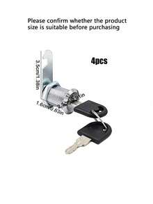 1/2/4pcs Mailbox Lock/Tin Cabinet Lock/File Cabinet Lock/Office Cabinet Lock/Electric Box Lock, School, Home & Office Supplies - Multicolor - View 12