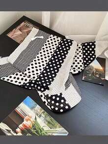 Casual Vacation Polka Dot Sun Protection Headscarf - A - View 3