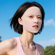 1个女士防晒面罩，夏季冰丝全脸防紫外线面罩，透气，适合高尔夫、跑步、运动 - 彩色 - 查看 6