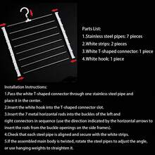 1 Móc Treo Quần Áo Đa Năng Di Động - Móc Treo Quần Hình Thang Đa Năng, Tiết Kiệm Không Gian, Phù Hợp Cho Quần Tây, Quần Jeans, Váy, v.v. - Thiết Kế Kẹp Bằng Thép Không Gỉ, Không Để Lại Dấu Vết - Lý tưởng cho việc Làm Mới Tủ Quần Áo Vào Mùa Xuân/Hè, Theo Đuổi Phong Cách Tối Giản, Cải Thiện Hiệu Quả Lưu Trữ, Hoàn Hảo Cho Giáng Sinh, Lễ Tạ Ơn, Năm Mới, Ngày Valentine và các Ngày Lễ khác - Dễ Lắp Ráp, Lắp Đặt Và Sử Dụng Nhanh Chóng, Phụ Kiện Tủ Quần Áo Thiết Yếu này Giúp Bạn Tối Đa Hóa Không Gian Lưu Trữ! - trắng - Xem 10