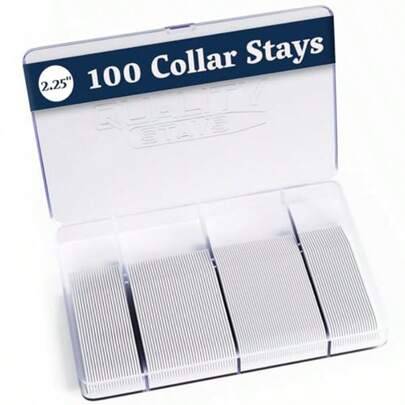 100 Sostenes de cuello de plástico para camisas de vestir de hombre