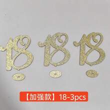 1件金色闪光木质数字18/30/40/50/60/70装饰摆件，适用于50/60岁生日周年纪念派对、家居及活动装饰摆件。金色闪光木质数字50/60装饰摆件，完美适用于50/60岁生日、周年纪念庆典、家居及派对装饰。金色闪光木质数字50/60装饰摆件。 - 彩色 - 查看 31