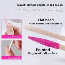 10pcs Of Double-Ended Beech Wood Orange Sticks - Scent-Free Tools For Nail Manicure And Pedicure, Ideal For Gel Polish Removal And Cuticle,Double-Headed Polishing Sticks, Sanding Wood, Nail Cleaning Nail Tools, Dead Skin Pushers,Dual-Ended Manicure & Pedicure Sticks,Dual-Tipped Design For, Cuticles, Ingrown Toenails Nail File - Multicolor - View 3