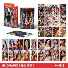 30张激光全息KATSEYE闪亮卡片，名人照片卡，全息卡，LOMO礼品卡，可自行打印 - 彩色 - 查看 4
