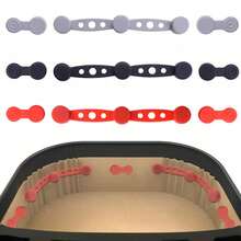 3pcs Air Fryer Silicone Clips - 464°F , Quick-Connect Design, Securely Holds Parchment Paper & Liners, Fits All Air Fryers With Magnetic Basket Edges, Non-Scratch & Easy To Clean, Air Fryer Accessories | Magnetic Clips | Silicone - Multicolor - View 5