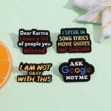 1cpNew Product Creative Inspirational English Series Brooch Cartoon Paint Badge - XZ9428 - Xem 4