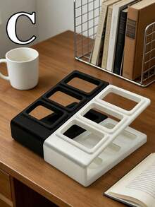 Soporte multiusos para control remoto - Caja de almacenamiento de escritorio, Caja de almacenamiento de plástico montada en la pared, Caja de almacenamiento de cajones, Suministros de oficina, Estante de almacenamiento de cosméticos, Adecuado para controles remotos de TV, aire acondicionado, iluminación y suministros de oficina - Puede sostener 2 controles remotos, sin necesidad de alimentación, Soporte para control remoto - Múltiples estilos - Ver 10