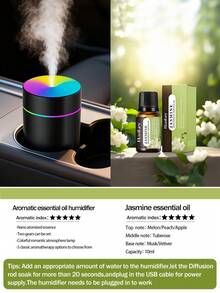 Mini Aromatherapy Humidifier, USB Powered With Color LED Lights, Aromatherapy Diffuser, Portable And Quiet, Suitable For Home, Office, And Room Use. - Multicolor - View 19