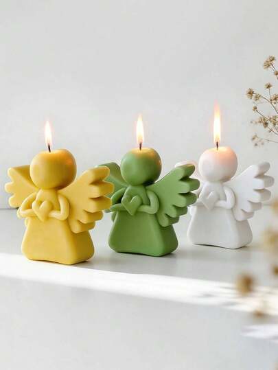 Wings Angel Hugs Love Silicone Candle Mold | Angel Girl Aromatherapy Candle Gypsum Ornament Character Craft Resin Soap Mold, Perfect As Wedding Anniversary Valentine'S Day Gift, Home Desktop Decoration, Silicone Material By LONTL