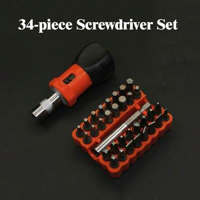 1 Piece Multi-Function Ratchet Screwdriver, Hex Socket Screwdriver 6.35mm, Professional Manual Tool Screwdriver