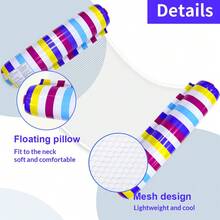 1pc Inflatable Pool Bed, Pool Floating Chair, Pool Party Seat Floating Bed, Suitable For Adults Summer Sunbathing, Beach, Swimming Pool Party - Multicolor - View 8