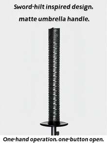 1把武士刀伞 – 武士刀柄雨伞，时尚长柄角色扮演道具及收藏品，耐用防水面料，8/16/24根钢骨，防紫外线，手动/自动开合设计，男女皆宜，动漫迷、街头风爱好者、婚礼礼物、房间装饰、海滩旅行、露营装备、节日必备、复活节礼物，非常适合户外无家具环境及书桌使用。 - 直骨傘 - 查看 10