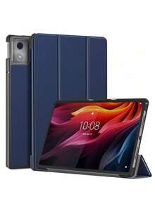 纯色海军蓝PU皮革三折平板电脑保护套，360度防震设计，支持睡眠/唤醒功能，兼容Tab Pro 2025 (12.7英寸)、Tab 11 2025 (11英寸)、K9、Tab One 2025 (8.7英寸)、M11、M8 第四代 (8英寸 MTK)、M10 Plus (第三代)、P12 (12.7英寸)、M9 (9英寸 MTK)、P11 (第二代) 11.5英寸、M10 HD (X306X/X306F)、Tab K11 Plus 11.5英寸、Tab K11 11.5英寸，春季周年纪念礼物 - 藏蓝色 - 查看 19