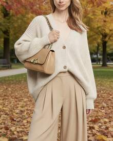 MK PARKER Women's Fashion Mini Crossbody Handbag Shoulder Bag, Gift - Apricot - View 4