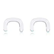 1/2个 U型玻璃马蹄形鼻环 隐形透明鼻中隔穿刺饰品 低过敏性 男女通用 - 玻璃-2 - 查看 14