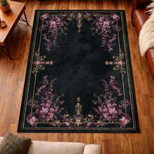 Gothic Floral Mandala Dark Area Rug, Boho Gothic Living Room Area Decor, 32*20inch /84*60inch,Perfect Choice For Gift ,Stylish And High-Quality Rugs, Perfect For  Decorations And GiftsHome Decor, The Best Choice For Gothic-Style Birthday Gifts - Nhiều màu - Xem 1