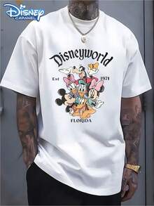 Disney Official Licensed Walt Disney World Florida "Est. 1971" Graphic T Shirts 100 Percent Cotton Disney Shirt Washed 220g Unisex - 白色 - 查看 1
