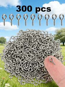 100/300/500/1000/2000pcs Multi-Color Mini Eye Needles, Eye Needles, Hooks, Eyelets, Threaded Metal Screws, Jewelry Pendant Connectors, DIY Jewelry Making Supplies, 10mm/0.39 Inch - Multicolor - View 20