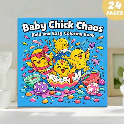 (Upgraded Luxury Edition, Thick Paper, 20.5 * 20.5cm) "Easter Chicken Coloring Page: 24 Relaxation Pages", Suitable For Couples And Families, Suitable For Parties, Valentine's Day Birthdays, And Other Holidays. Painting And Study Supplies, Books, Coloring Books, Study Supplies, School, Christmas, Halloween, Birthdays, Back To School Gifts, Coloring Books, Art Supplies