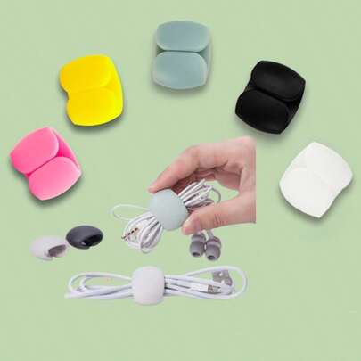 Bộ 5/10/20 chiếc bảo vệ cáp dữ liệu, dụng cụ sắp xếp cáp du lịch, kẹp trang trí cáp sạc tai nghe.