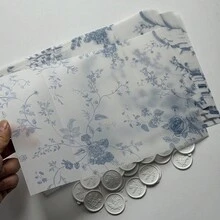 NIEWSPECIAL 20 tờ giấy trong suốt họa tiết hoa lá màu nước, thích hợp cho thiệp mời cưới kích thước 5"x7", làm bao bì giấy trong suốt, thiệp mời cưới tự thiết kế, thiệp mời cưới DIY. - Nhiều màu - Xem 30
